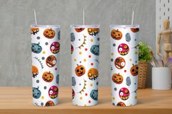 Halloween Pumpkin Tumbler, 20oz Skinny Tumbler, Tumbler PNG Product Image 1