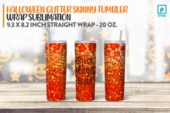 Black Magic Glitter Skinny Tumbler Wrap Sublimation Product Image 1