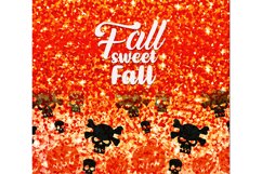 Fall Sweet Fall Glitter Skinny Tumbler Wrap Sublimation Product Image 2