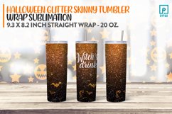 Witch Glitter Skinny Tumbler Wrap Sublimation Product Image 1