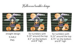 Witch skinny tumbler. Halloween sublimation design Product Image 2