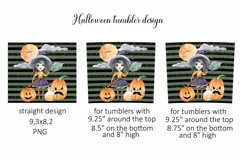 Witch skinny tumbler. Halloween sublimation design Product Image 2