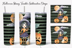 Witch skinny tumbler. Halloween sublimation design Product Image 1