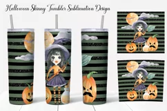 Witch skinny tumbler. Halloween sublimation design Product Image 1
