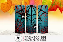 cute halloween tumbler png design with cute spiders