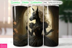 Halloween Witch Skull with Pumpkin|Gothic Tumbler Wrap Product Image 1