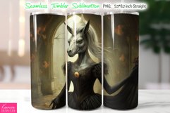 Halloween Black Unicorn|Gothic Tumbler Wrap Product Image 1