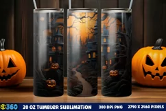 Halloween Tumbler Sublimation Wraps, Tumbler Halloween Product Image 1