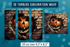 3d halloween tumbler wrap bundle | Sublimation tumbler wrap Product Image 13