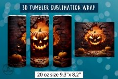 3d halloween tumbler wrap bundle | Sublimation tumbler wrap Product Image 15