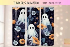 Halloween Tumbler Wrap Halloween Tumbler Sublimation Ghost