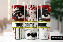 Halloween Tumbler Wrap True Crime Junkie Tumbler Design