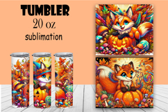 Cute monster tumbler. Happy Halloween sublimation PNG Product Image 1