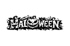 Halloween Typography with Pumpkin Monster Style Horizontal Product Image 1