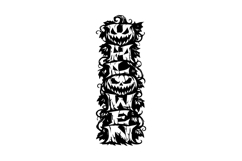 Halloween Typography with Pumpkin Monster Style Vertical Des Product Image 1