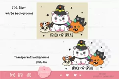 Cute Halloween animal cat unicorn kawaii cliparts cartoon Product Image 2