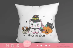 Cute Halloween animal cat unicorn kawaii cliparts cartoon Product Image 3
