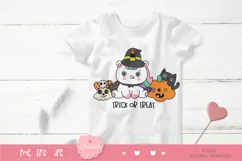 Cute Halloween animal cat unicorn kawaii cliparts cartoon Product Image 4