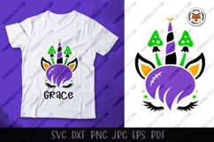 Halloween Unicorn Face SVG, Cute Unicorn Face Cut File Product Image 1