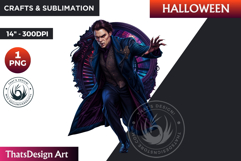Gothic Vampire clipart, halloween clipart, Dracula PNG Product Image 1