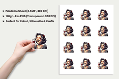 Halloween Sticker, Vampire Girl Sticker, Retro Vampire PNG, Gothic Vampire Sticker, Wine Glass Vampire PNG, Halloween PNG, Spooky Sticker Design, Vintage Halloween Sticker, Printable Halloween Stickers, Cricut Halloween Design