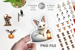 Halloween Vintage Animals Sticker Product Image 1