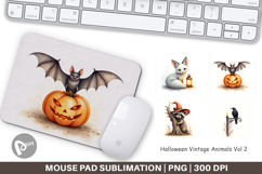 Halloween Vintage Animals Mouse Pad Product Image 1