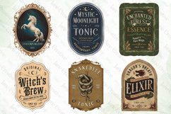 Halloween Vintage Bottle Labels Bundle Product Image 2