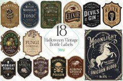 Halloween Vintage Bottle Labels Bundle Product Image 1