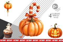 Halloween Vintage Lanterns Clipart Product Image 1
