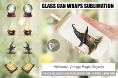 Halloween Vintage Objects Glass Can Product Image 1