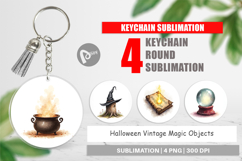 Halloween Vintage Objects Keychain Product Image 1