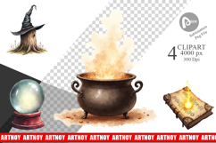 Halloween Vintage Objects Clipart Product Image 1