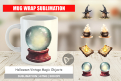 Halloween Vintage Objects Mug Wrap Product Image 1