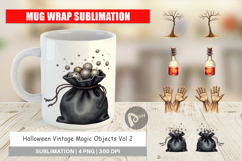 Halloween Vintage Objects Mug Wrap Product Image 1