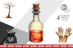 Halloween Vintage Objects Clipart Product Image 1