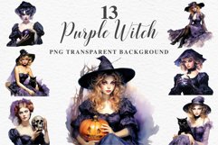 purple vintage witch lady women wizard magic clipart character orange Pumpkin Girl art, young Halloween Vintage Purple Witch Lady Wizard Women Pumpkin clipart Tale Art Image Watercolor Transparent Print illustration sublimation creepy printable digital