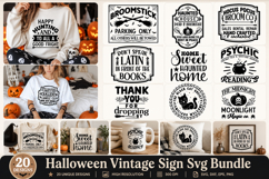 Halloween Vintage Sign SVG Bundle Product Image 1