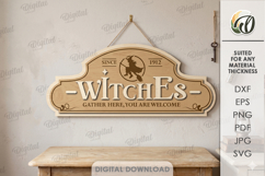 Halloween Vintage Sign Laser Cut. Halloween Wall Decor SVG Product Image 1