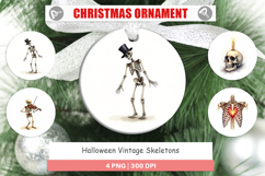 Halloween Vintage Skeletons Ornament Product Image 1