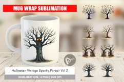 Halloween Vintage Forest Mug Wrap Product Image 1