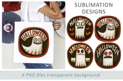 Vintage Halloween Sublimation PNG, Retro Halloween Clipart Product Image 2
