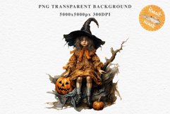 Halloween Vintage Witch Child Wizard Boy Girl Pumpkin Dressed Tale Art Image Watercolor Transparent Print illustration sublimation creepy printable digital Halloween vintage witch boy,  wizard magic, Pumpkin Girl, lady spooky dressed, Halloween children