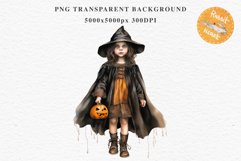 Halloween Vintage Witch Child Wizard Boy Girl Pumpkin Dressed Tale Art Image Watercolor Transparent Print illustration sublimation creepy printable digital Halloween vintage witch boy,  wizard magic, Pumpkin Girl, lady spooky dressed, Halloween children