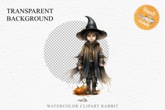 Halloween Vintage Witch Child Wizard Boy Girl Pumpkin Dressed Tale Art Image Watercolor Transparent Print illustration sublimation creepy printable digital Halloween vintage witch boy,  wizard magic, Pumpkin Girl, lady spooky dressed, Halloween children