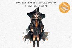 Halloween Vintage Witch Child Wizard Boy Girl Pumpkin Dressed Tale Art Image Watercolor Transparent Print illustration sublimation creepy printable digital Halloween vintage witch boy,  wizard magic, Pumpkin Girl, lady spooky dressed, Halloween children