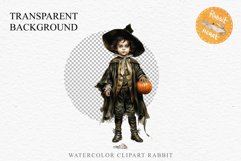Halloween Vintage Witch Child Wizard Boy Girl Pumpkin Dressed Tale Art Image Watercolor Transparent Print illustration sublimation creepy printable digital Halloween vintage witch boy,  wizard magic, Pumpkin Girl, lady spooky dressed, Halloween children