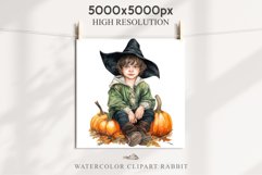 Halloween Vintage Witch Child Wizard Boy Girl Pumpkin Dressed Tale Art Image Watercolor Transparent Print illustration sublimation creepy printable digital Halloween vintage witch boy,  wizard magic, Pumpkin Girl, lady spooky dressed, Halloween children