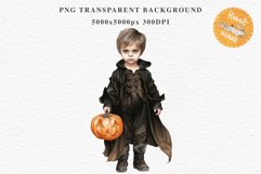 Halloween Vintage Witch Child Wizard Boy Girl Pumpkin Dressed Tale Art Image Watercolor Transparent Print illustration sublimation creepy printable digital Halloween vintage witch boy,  wizard magic, Pumpkin Girl, lady spooky dressed, Halloween children