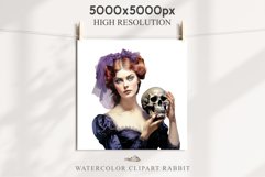 Halloween Vintage Witch Lady Wizard Women Pumpkin Clipart Tale Art Image Watercolor Transparent Print illustration sublimation creepy printable digital vintage witch lady women wizard magic clipart character orange Pumpkin Girl art, young lady